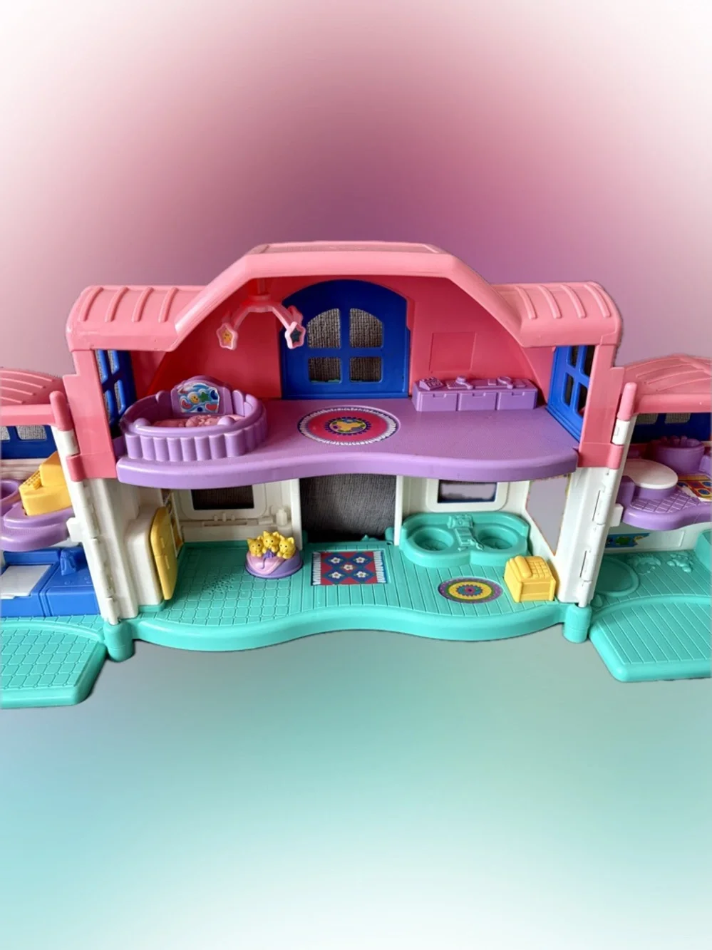 Fisher Price Little People Sweet Sounds Dollhouse Doll House Works - Picture 3 of 6